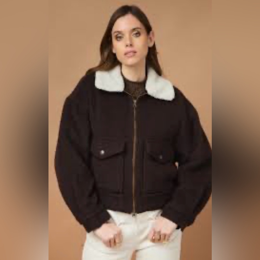levi’s Brown Bubble wool jacket ladies size XS